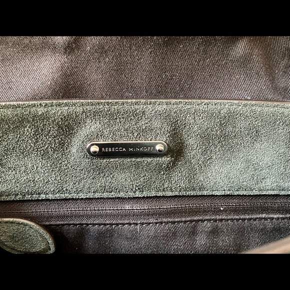 Rebecca Minkoff Stella Suede Satchel -Pine - Picture 10 of 14